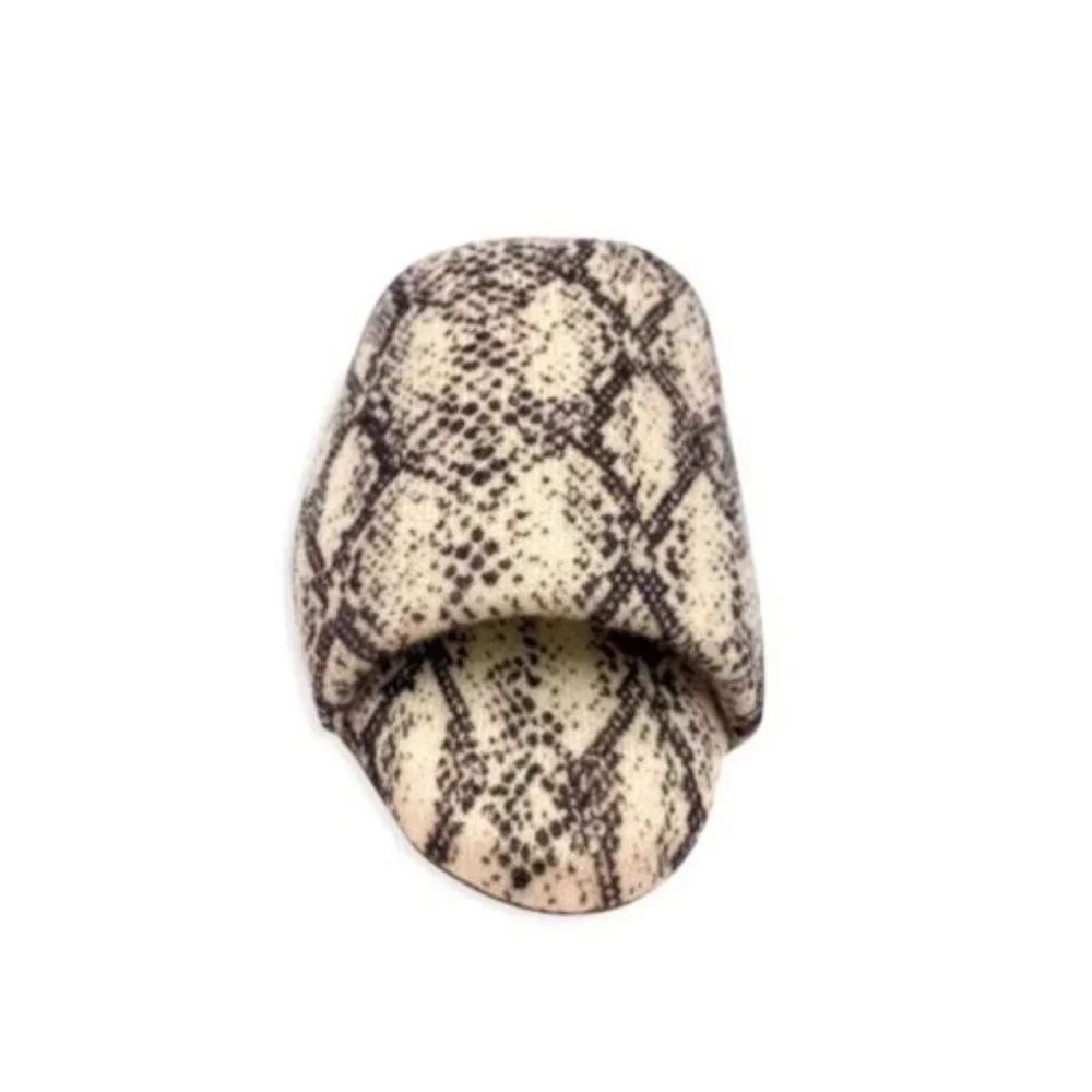 Minnie Rose Open Toe Python Slipper NEW - Picture 4 of 4